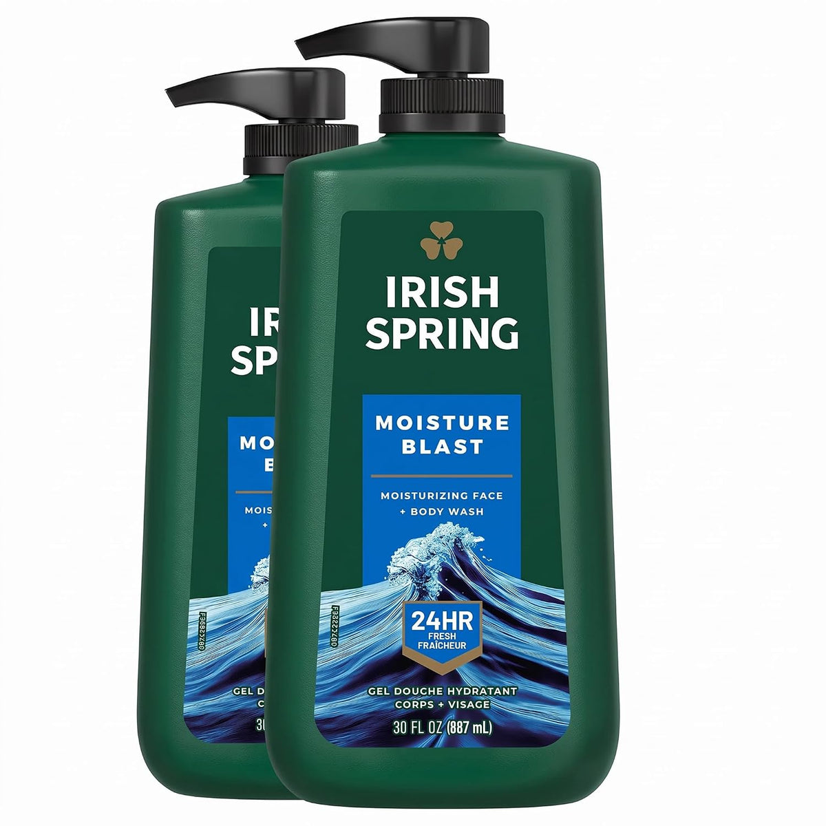 Irish Spring 5 in 1 Body Wash for Men, Fresh Eucalyptus & Bergamot, 887 mL