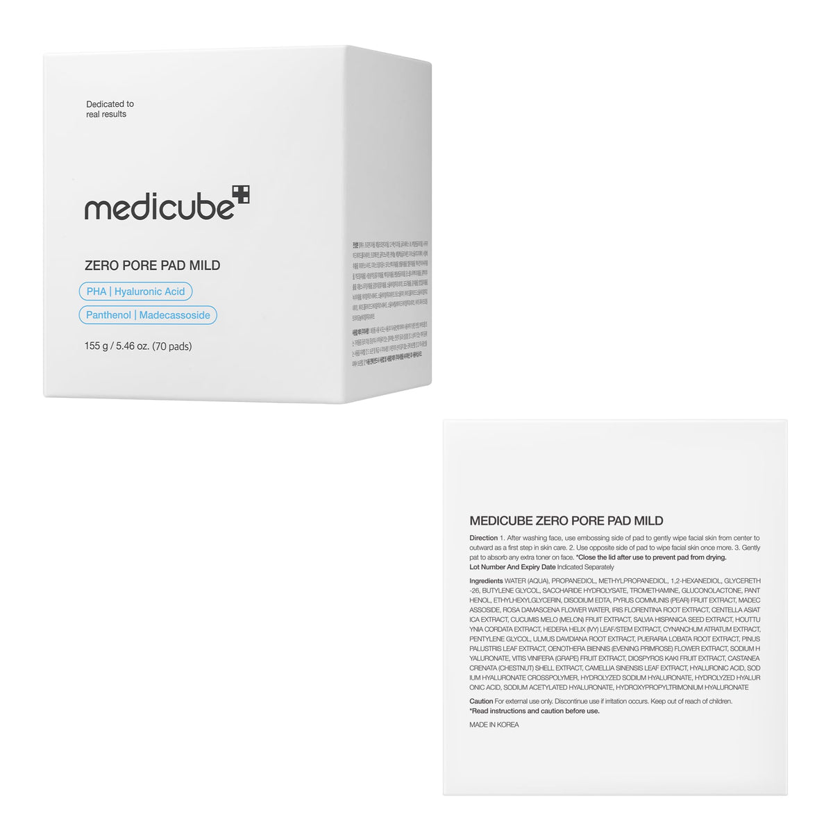 medicube Toner Pads Zero Pore Pad 2.0 for Exfoliation and Pore Care