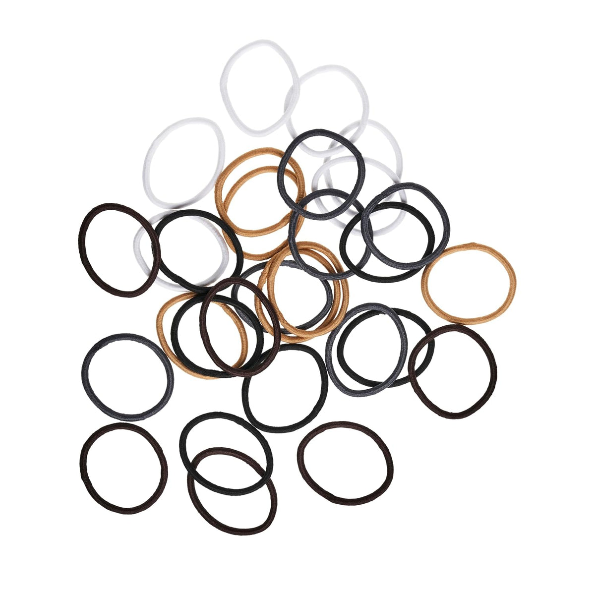 Goody Ouchless Elastic Hair Ties, 30 Ct, Black, 4MM Rubber Bands, Pain-Free