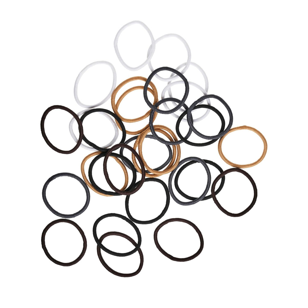 Goody Ouchless Elastic Hair Ties, 30 Ct, Black, 4MM Rubber Bands, Pain-Free