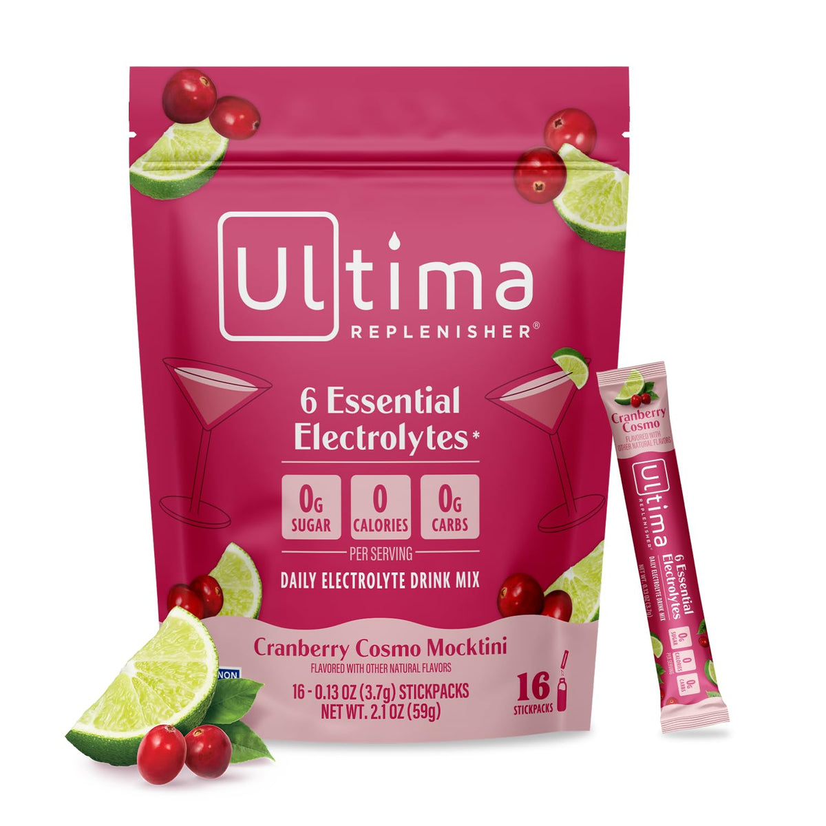 Ultima Replenisher Pink Lemonade Electrolyte Packets, 20 Stickpacks