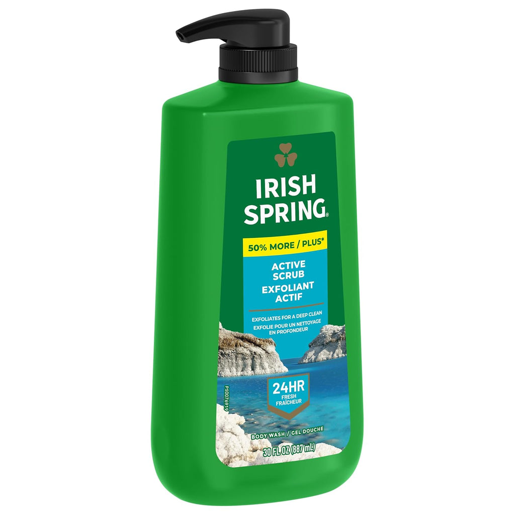 Irish Spring 5 in 1 Body Wash for Men, Fresh Eucalyptus & Bergamot, 887 mL
