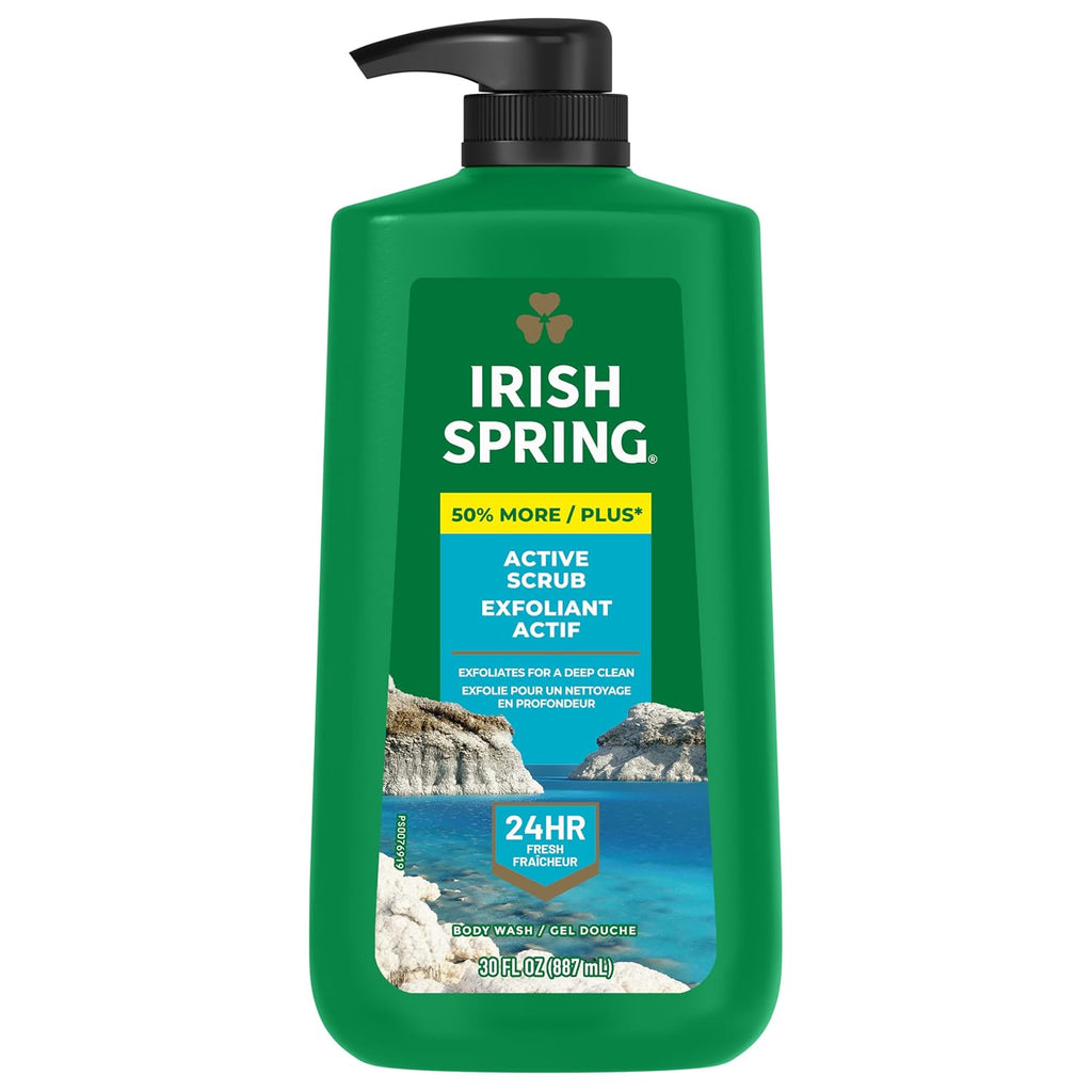 Irish Spring 5 in 1 Body Wash for Men, Fresh Eucalyptus & Bergamot, 887 mL