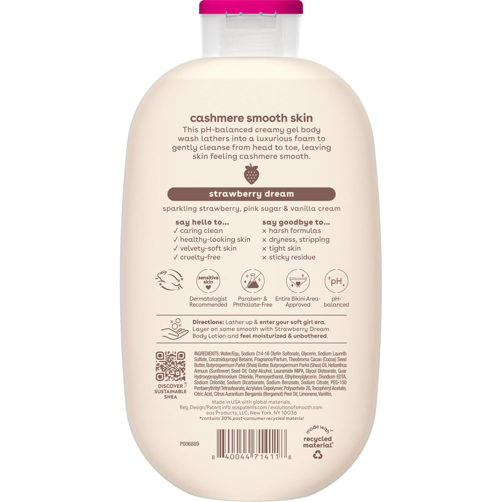 eos Cashmere Body Wash- Vanilla Cashmere, Creamy Gel with Shea Butter, 16 fl oz