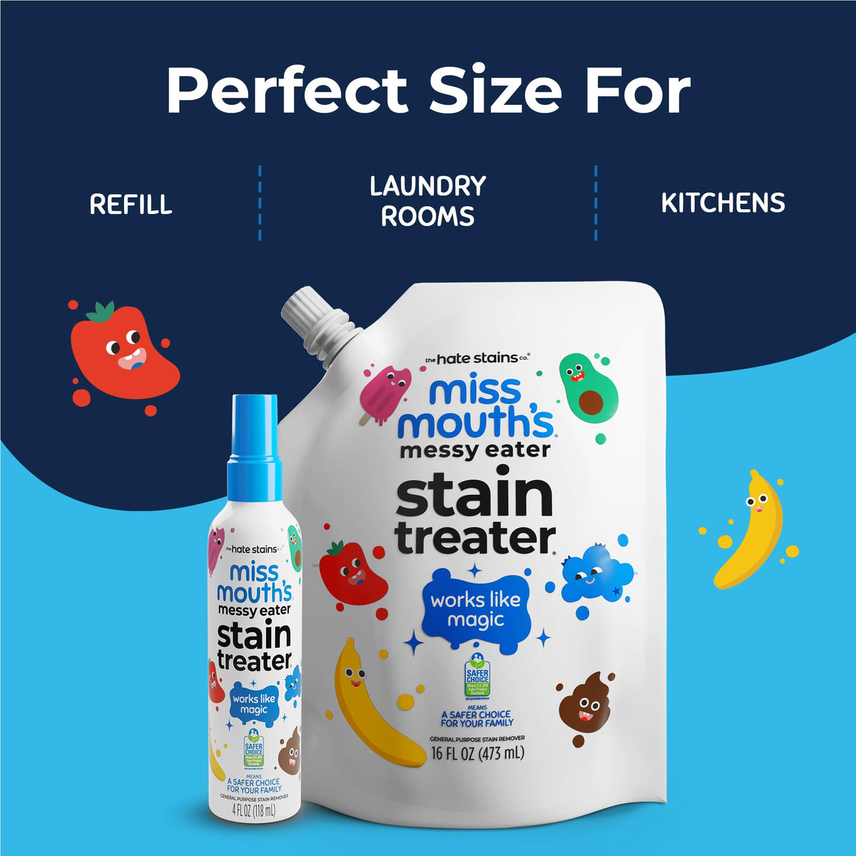 Miss Mouth's Messy Eater Stain Treater Spray, Laundry Stain Remover, 4 Oz