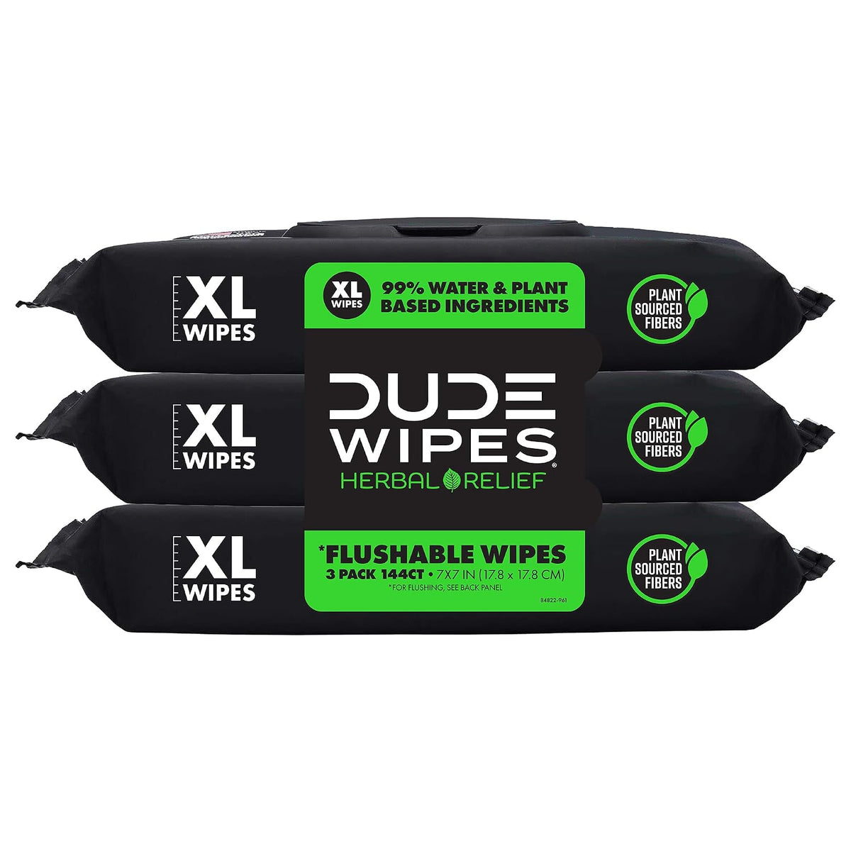 DUDE Wipes Unscented Adult Flushable Wet Wipes, Sensitive Skin, 288 Count