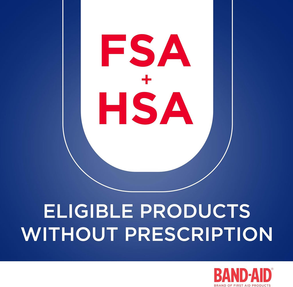 BAND-AID Brand Flexible Fabric Adhesive Bandages, Assorted Sizes, 100 Count