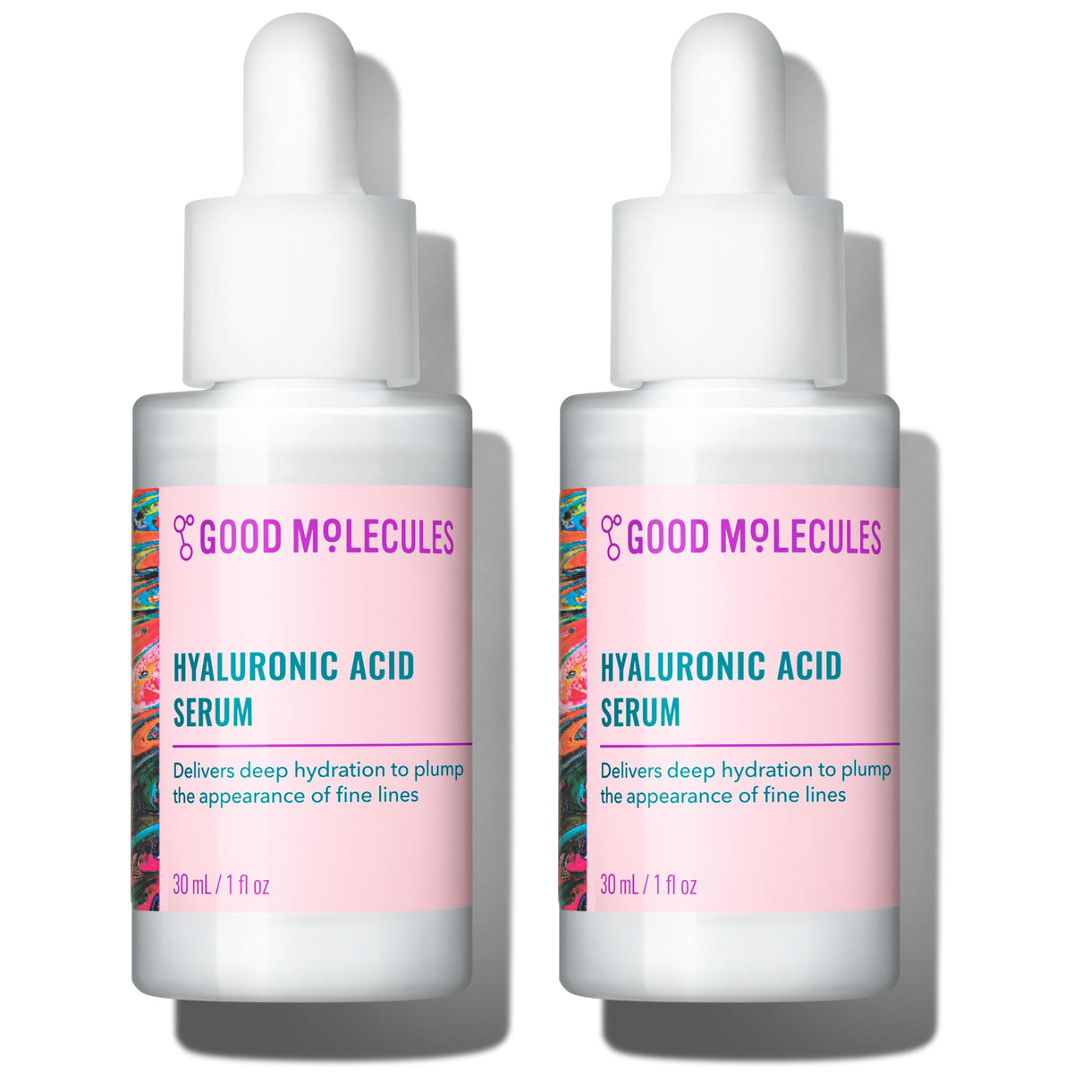 Good Molecules Hyaluronic Acid Serum for Face, 2.5 fl oz, Pack of 2