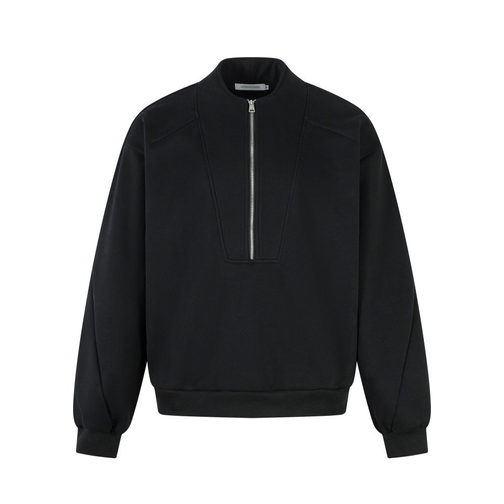 Half zip pullover sweatshirt