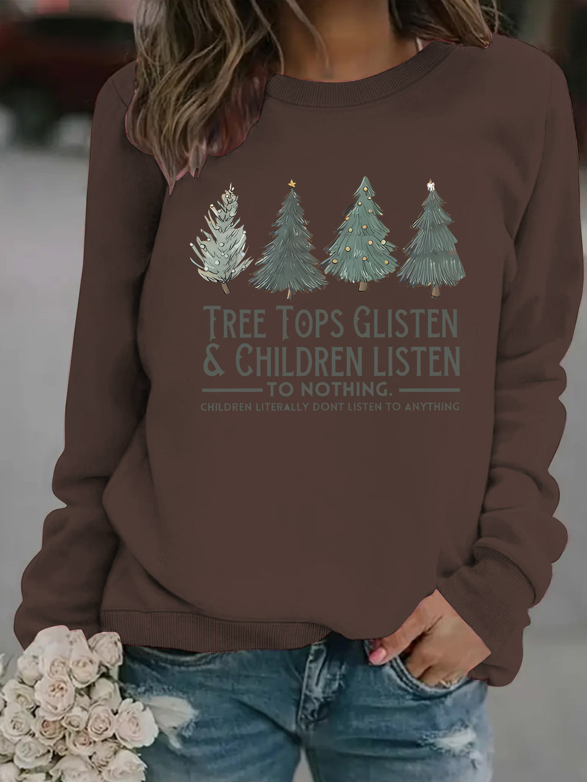 Printed pullover sweatshirt