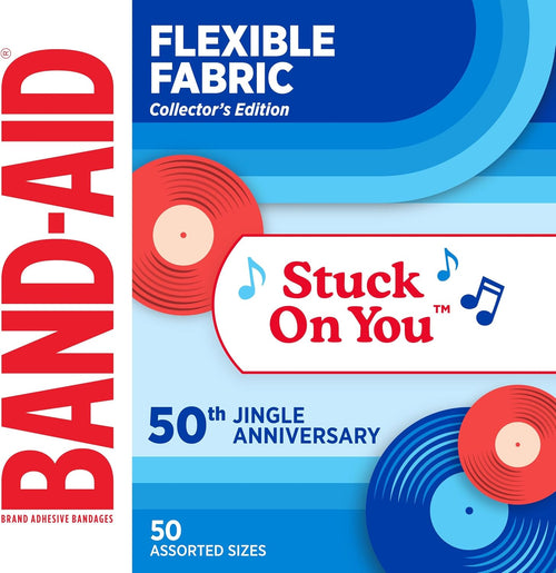 BAND-AID Brand Flexible Fabric Adhesive Bandages, Assorted Sizes, 100 Count