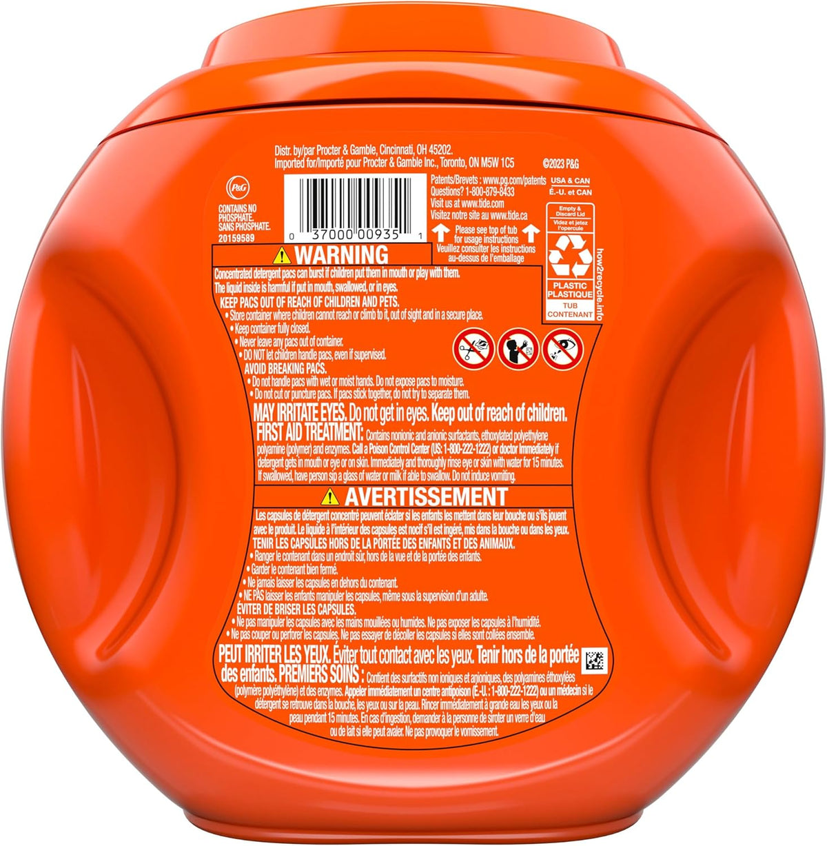 Tide PODS laundry detergent pacs, 3-in-1 Stain Remover, Odor Fighter, Color Protector, 112 Count, HE compatible, Spring Meadow Scent