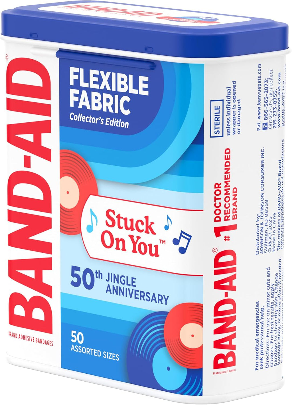 BAND-AID Brand Flexible Fabric Adhesive Bandages, Assorted Sizes, 100 Count