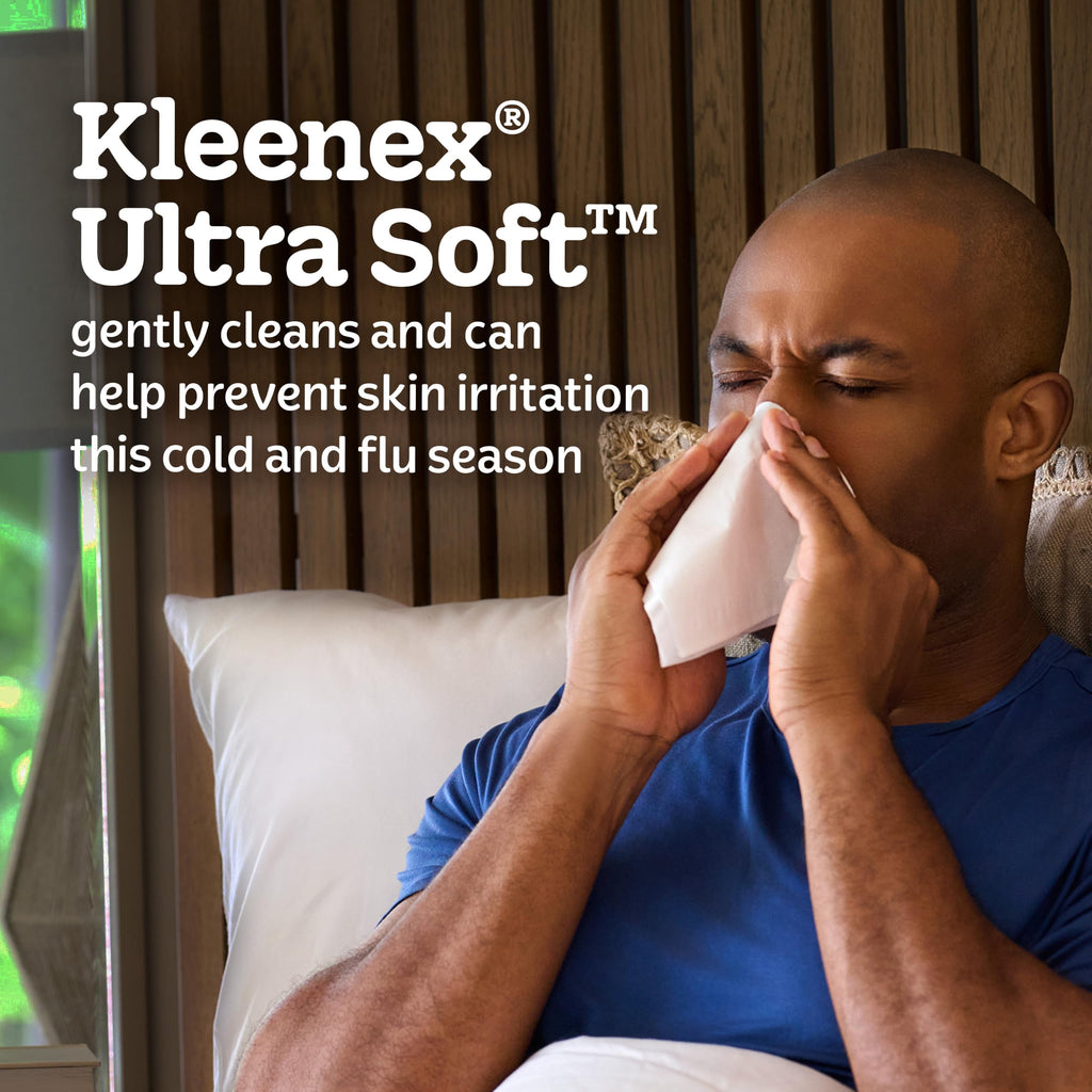Kleenex Ultra Soft Facial Tissues, 8 Cube Boxes, 80 Tissues per Box