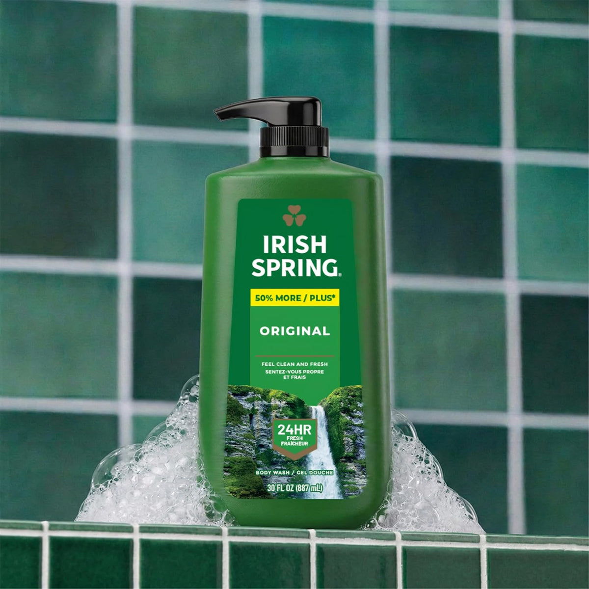 Irish Spring 5 in 1 Body Wash for Men, Fresh Eucalyptus & Bergamot, 887 mL