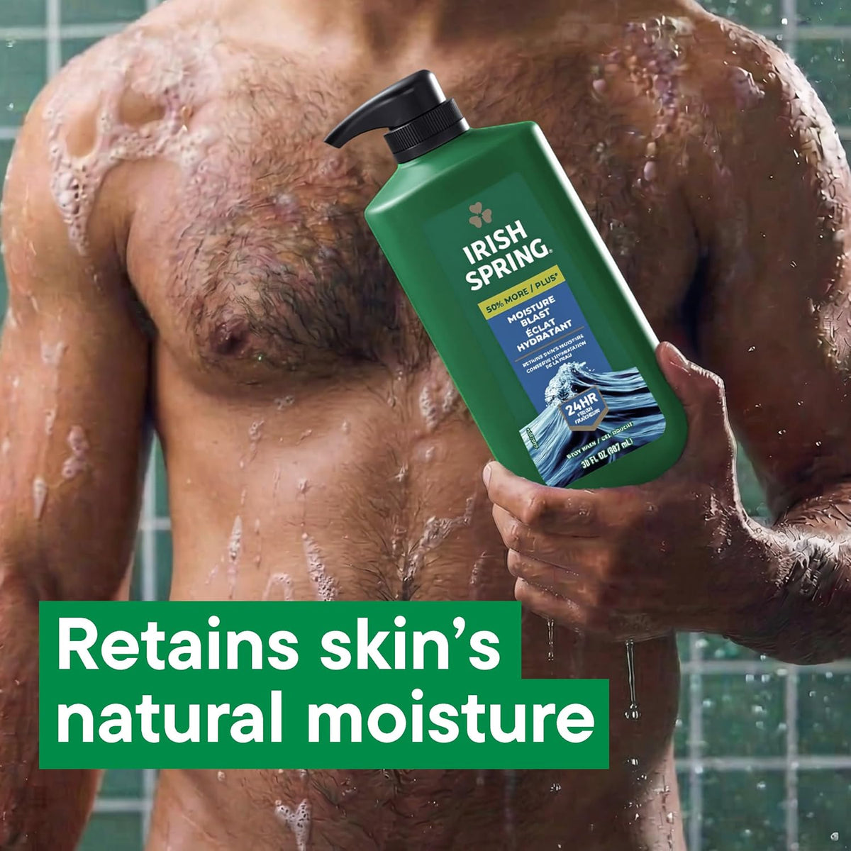 Irish Spring 5 in 1 Body Wash for Men, Fresh Eucalyptus & Bergamot, 887 mL