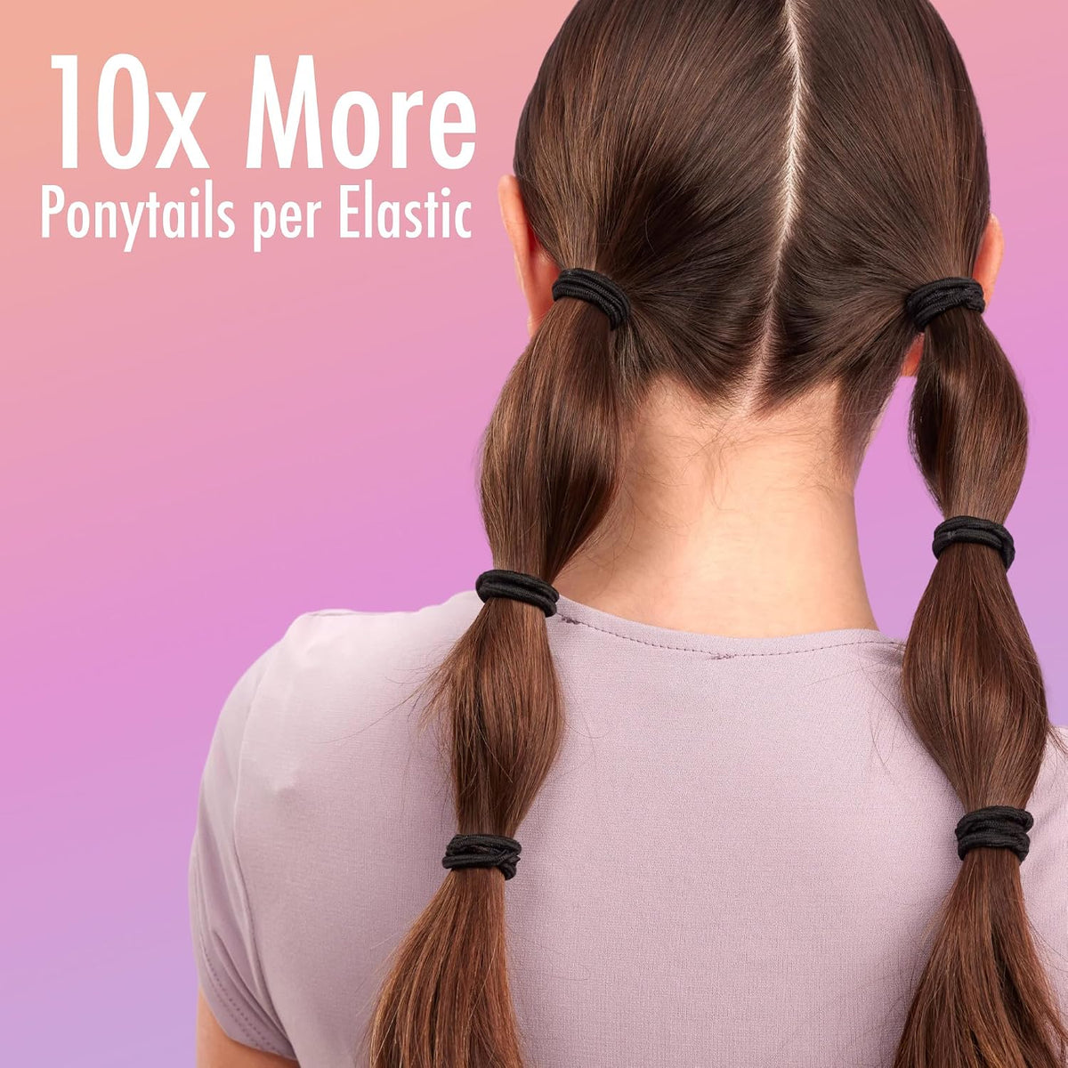 Goody Ouchless Elastic Hair Ties, 30 Ct, Black, 4MM Rubber Bands, Pain-Free