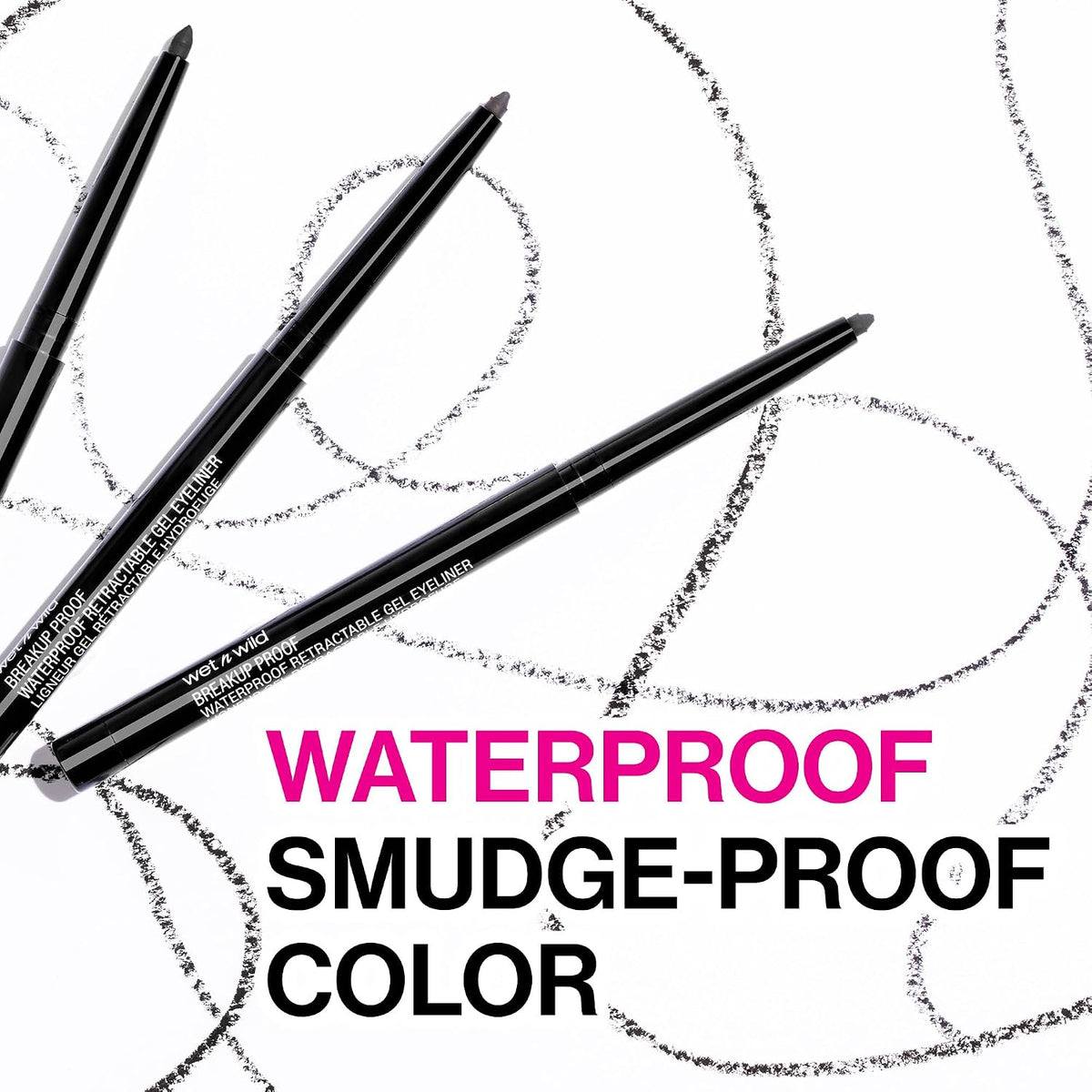 wet n wild Mega Last Breakup Proof Waterproof Retractable Gel Eyeliner - Ultra Pigmented 16-Hour Long Wear, Smudge Proof Satin Finish Formula, Cruelty-Free & Vegan - Brick Brown