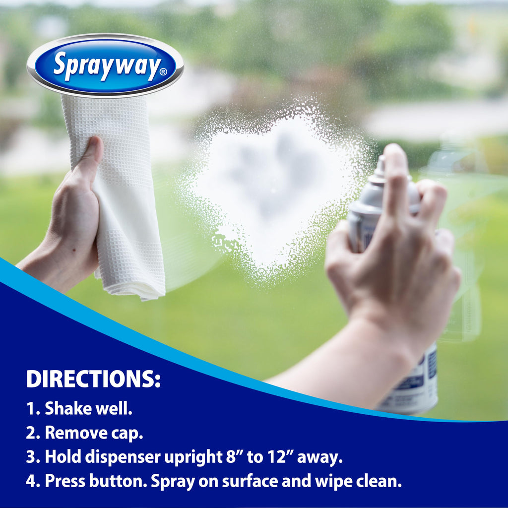Sprayway Glass Cleaner Foaming Aerosol Spray, 19oz, Pack of 2 | Ammonia-Free, Streakless, Fast-Acting | Cleans & Polishes Glass Surfaces | Fresh Scent, Removes Fingerprints, Dust, Dirt, Smoke Film