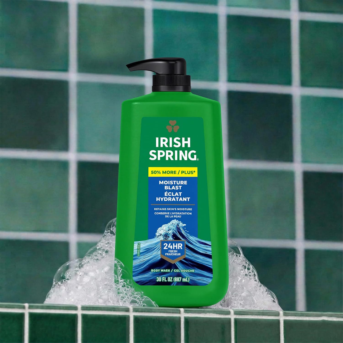 Irish Spring 5 in 1 Body Wash for Men, Fresh Eucalyptus & Bergamot, 887 mL