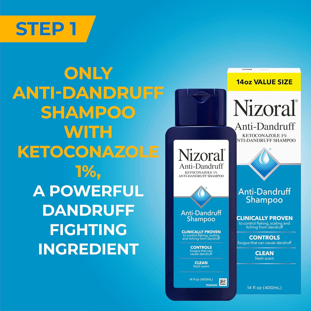 Nizoral Anti-Dandruff Shampoo with 1% Ketoconazole, Fresh Scent, 7 Fl Oz