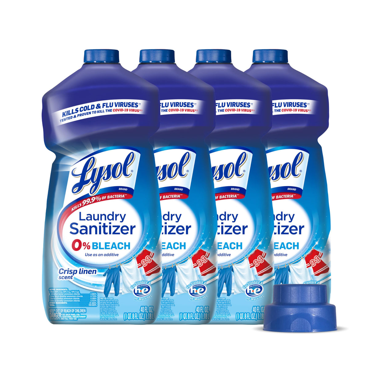 Lysol Laundry Sanitizer Liquid, Detergent Additive, Crisp Linen, 90oz