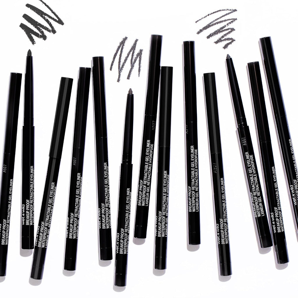 wet n wild Mega Last Breakup Proof Waterproof Retractable Gel Eyeliner - Ultra Pigmented 16-Hour Long Wear, Smudge Proof Satin Finish Formula, Cruelty-Free & Vegan - Brick Brown