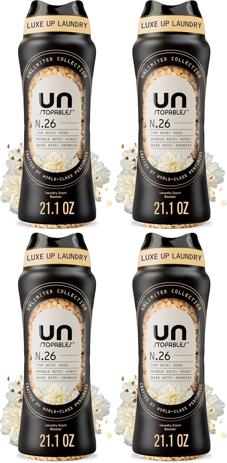 Downy Unstopables Unlimited Collection In Wash Laundry Scent Booster Beads, No. 26, Fine Fragrance, Long Lasting Fresh Scent Beads, 21.1 oz