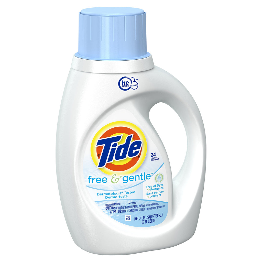 Tide Free & Gentle Liquid Laundry Detergent, Unscented, 1.47 L (32 Loads)
