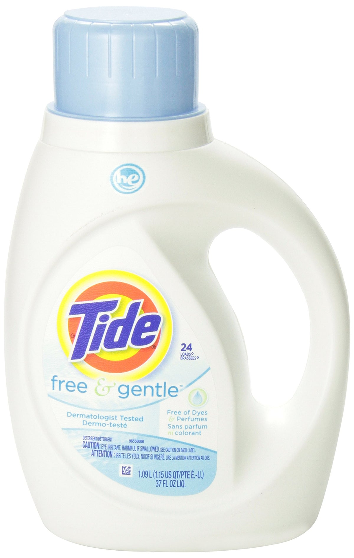 Tide Free & Gentle Liquid Laundry Detergent, Unscented, 1.47 L (32 Loads)