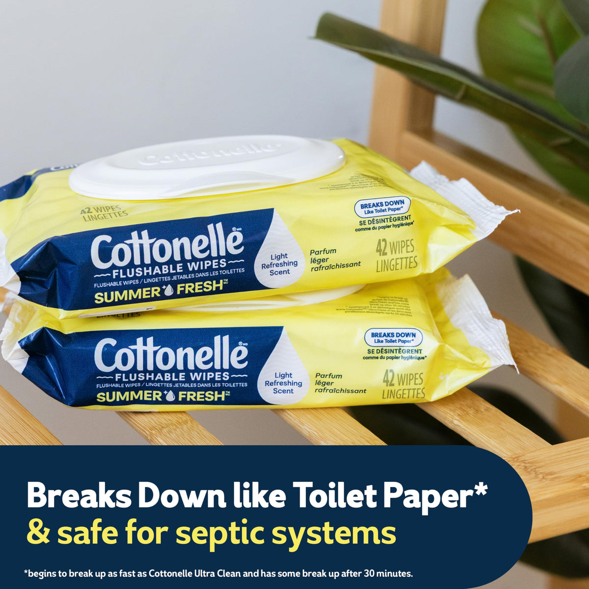 Cottonelle Fresh Feel Flushable Wet Wipes, Adult Wet Wipes, 8 Flip-Top Packs, 42 Wipes Per Pack (336 Total Wipes)