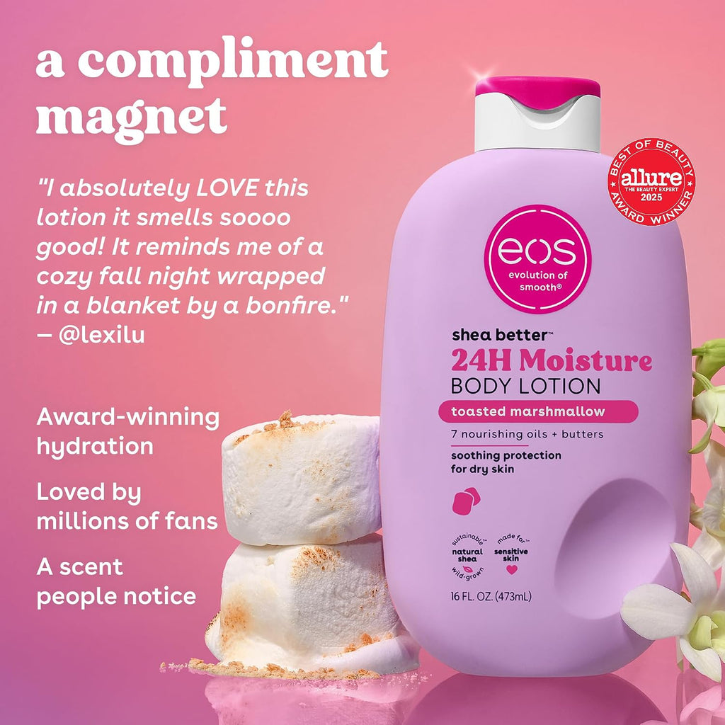 eos Shea Better Body Lotion- Strawberry Dream, with Natural Shea, 16 fl oz