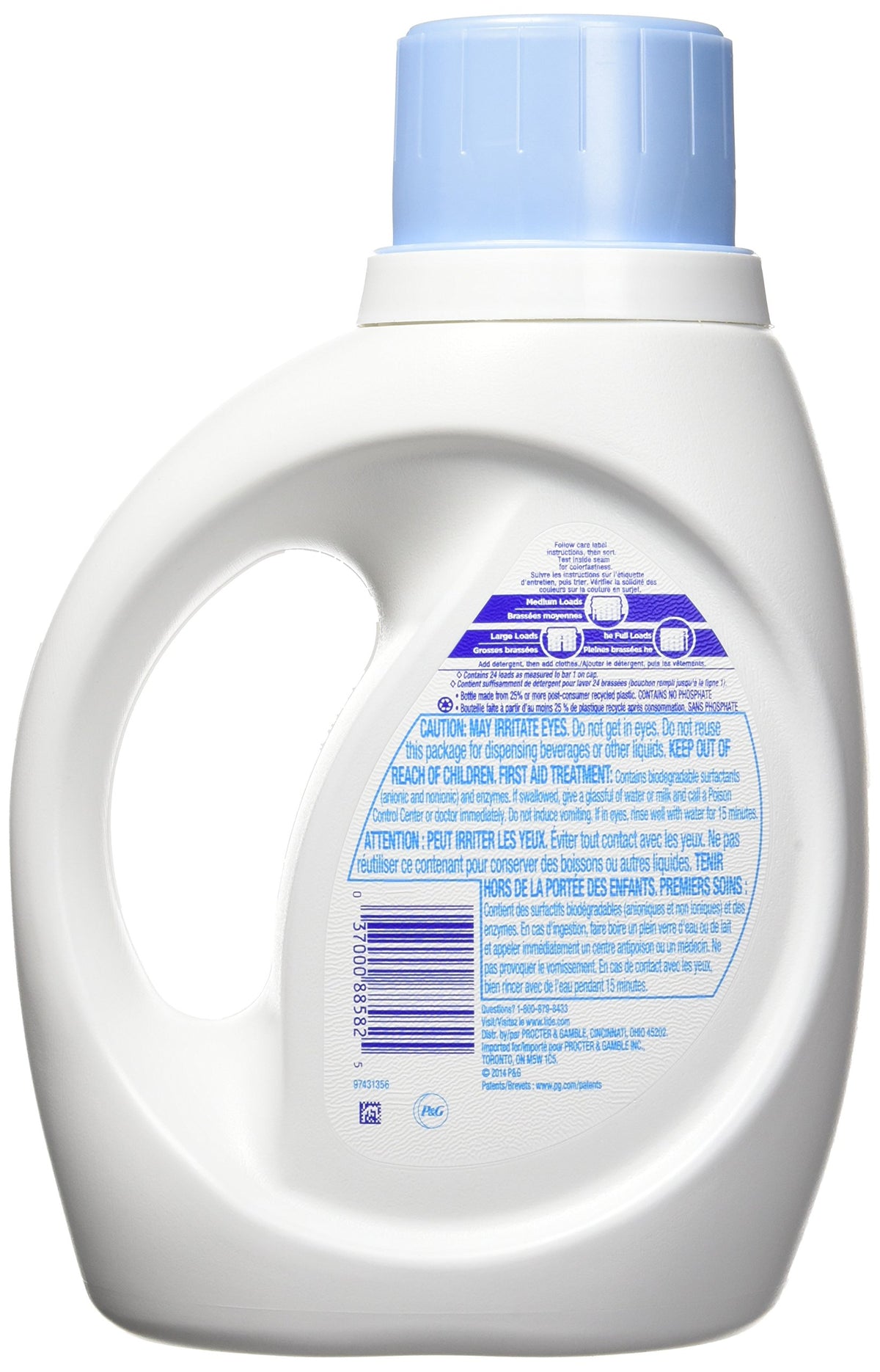 Tide Free & Gentle Liquid Laundry Detergent, Unscented, 1.47 L (32 Loads)
