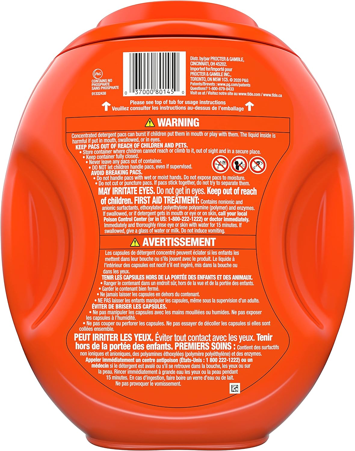Tide PODS laundry detergent pacs, 3-in-1 Stain Remover, Odor Fighter, Color Protector, 112 Count, HE compatible, Spring Meadow Scent