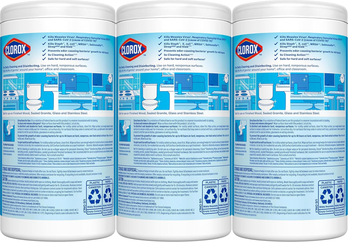 Clorox Disinfecting Wipes Cleaning Variety Pack, 75 Count, 3 Pack