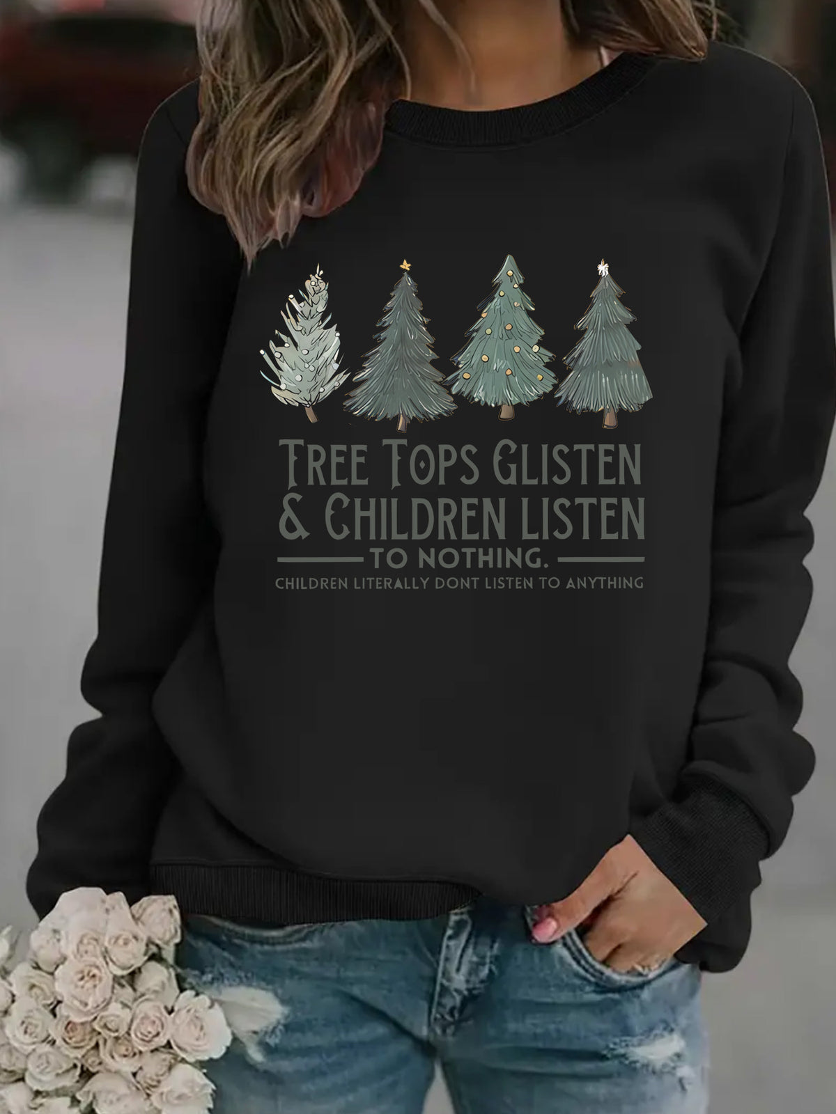 Printed pullover sweatshirt