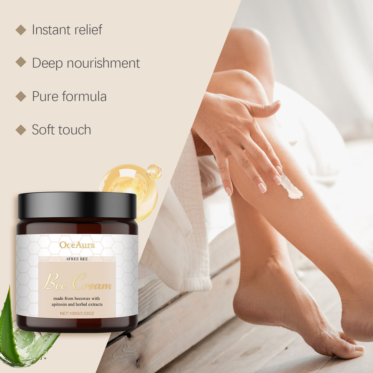OceAura Bee Venom Care Cream Daily Body Skin