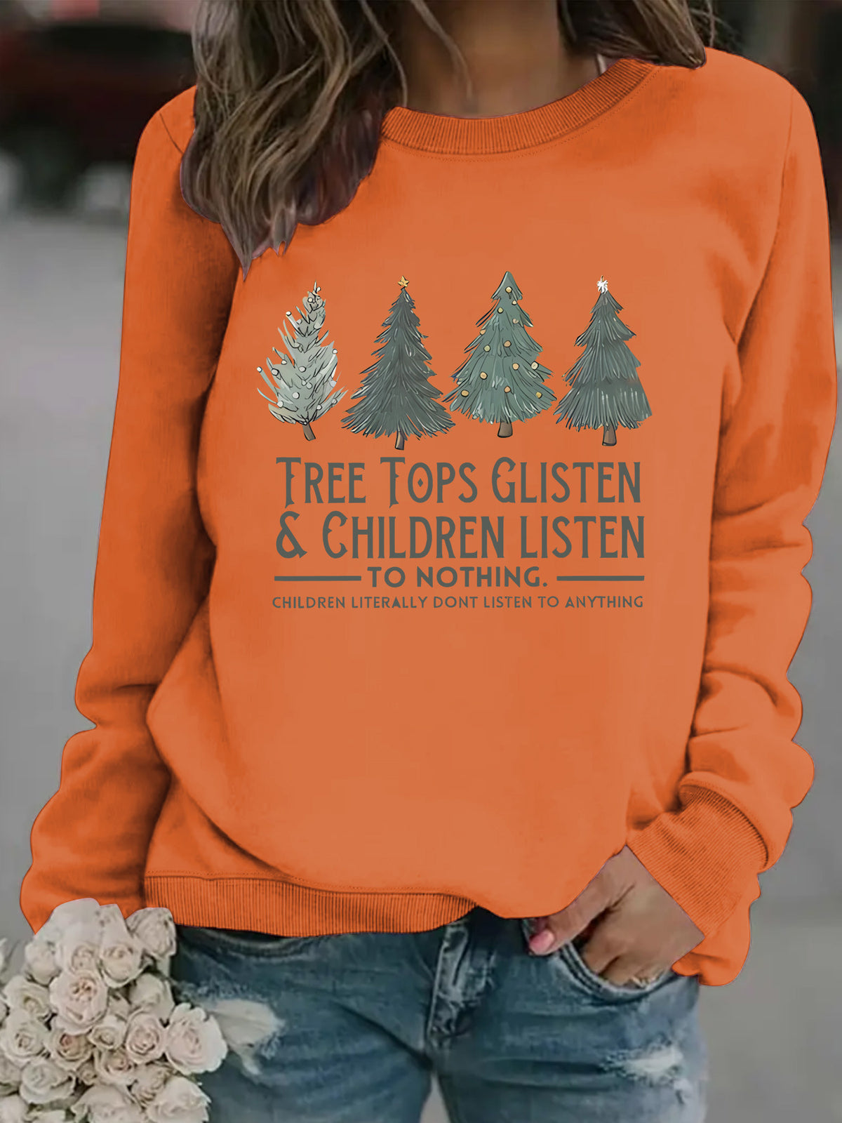 Printed pullover sweatshirt