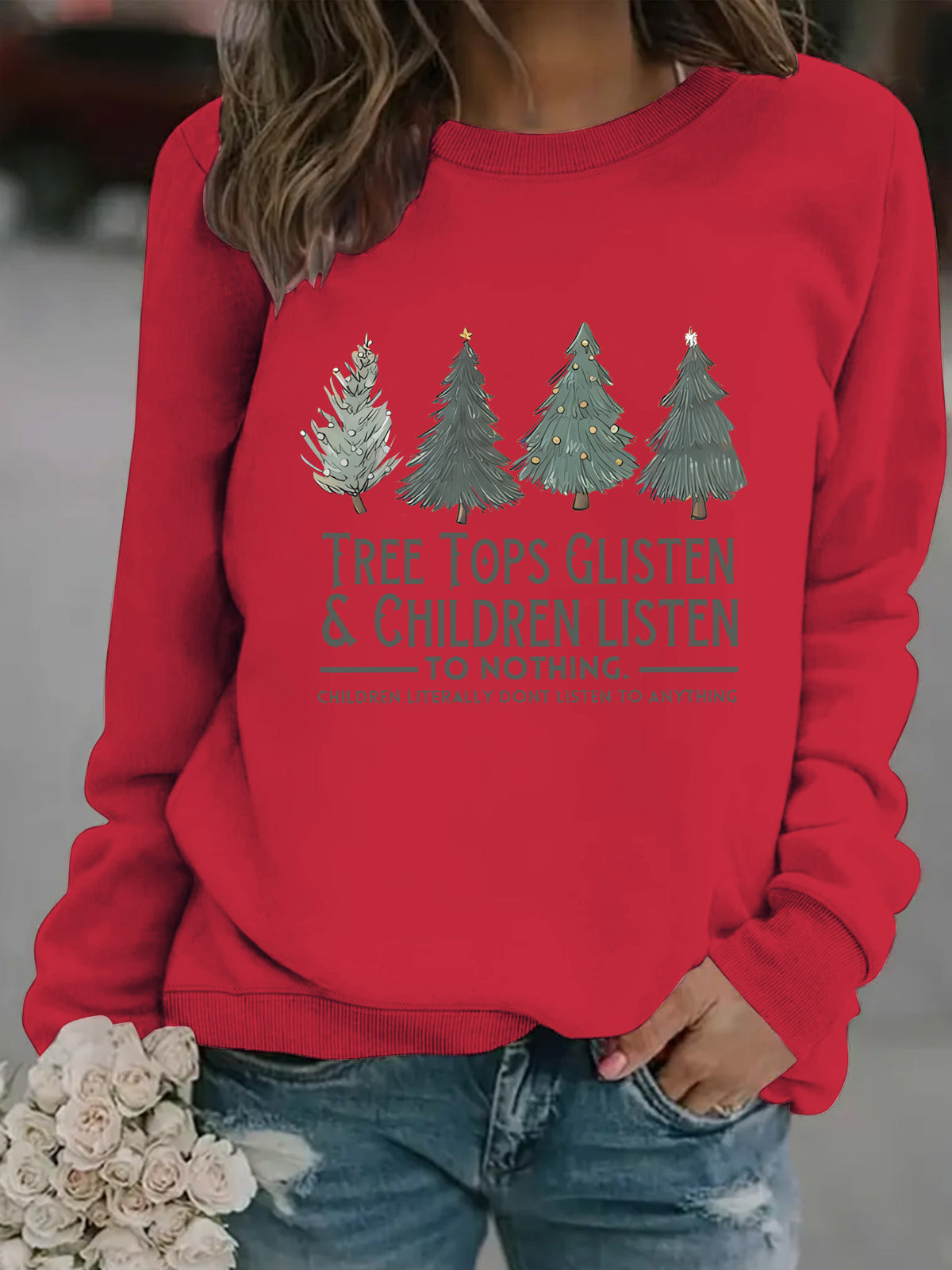 Printed pullover sweatshirt
